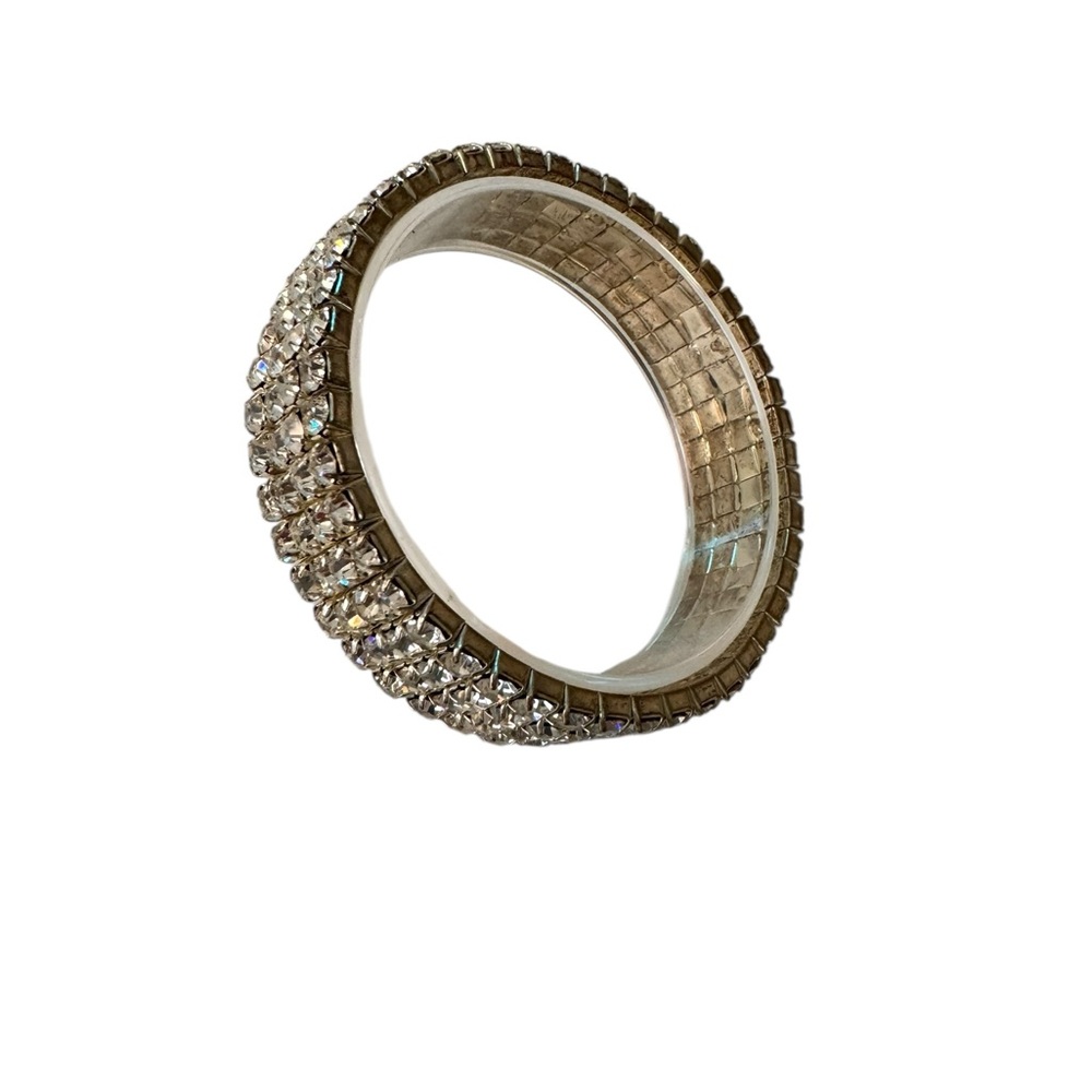 Elegant Silver Crystal Bangle Rhinestone Glam‎ Elegant
